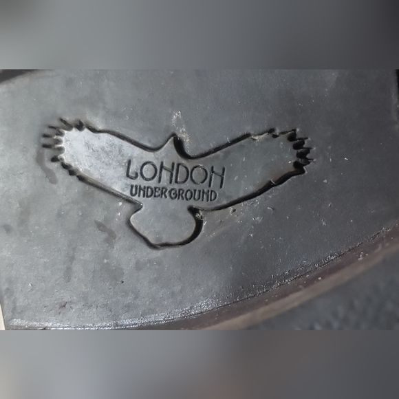 London Underground Y2K Vintage Rust Brown Ankle Boots Buckle - Picture 10 of 10